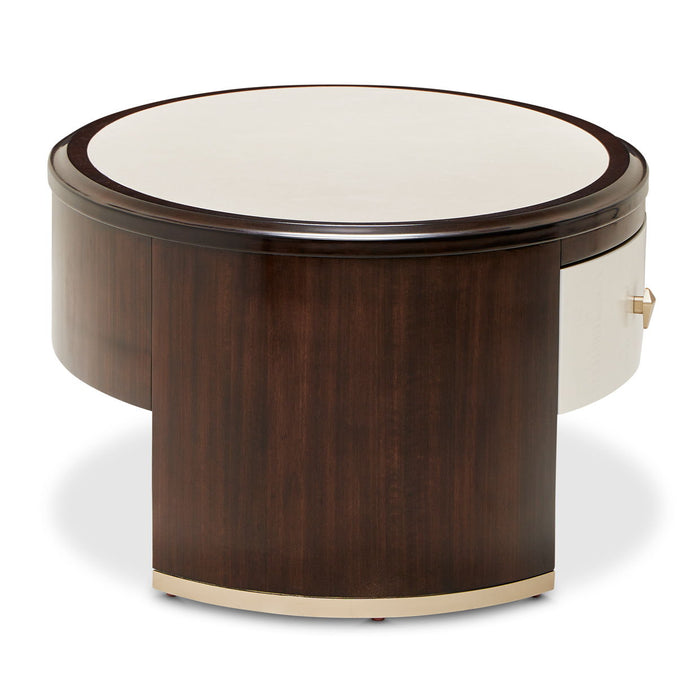 Paris Chic - Oval Cocktail Table - Espresso Brown