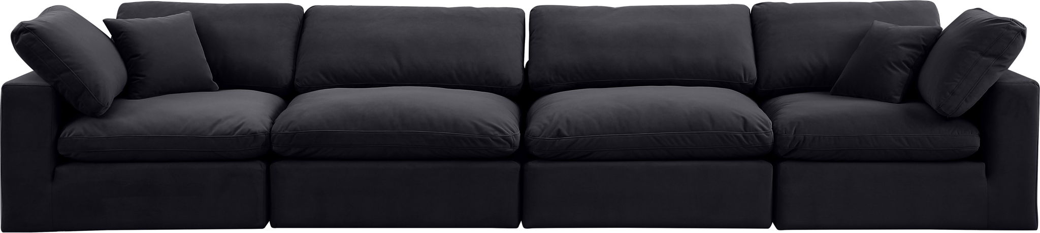 Comfy - Velvet Modular Sofa 4 Seats Meridian Furniture