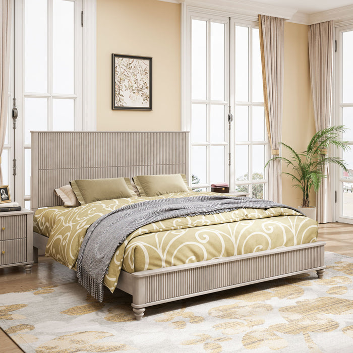 Platform Bed Frame With Tall Headboard Home Essentials