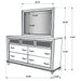 Randall - 7 Drawer Dresser With Mirror - White Furniture Max