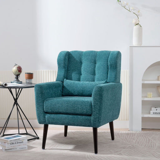 Modern Accent Chair Upholstered Foam Filled Living Room Chairs Comfy Reading Chair Mid-Century Modern Chair With Fabric Lounge Arm Chairs Armchair For Living Room Bedroom Home Essentials