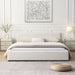 Queen Bed Wide Edge With Soft Upholstery - Beige Noble House