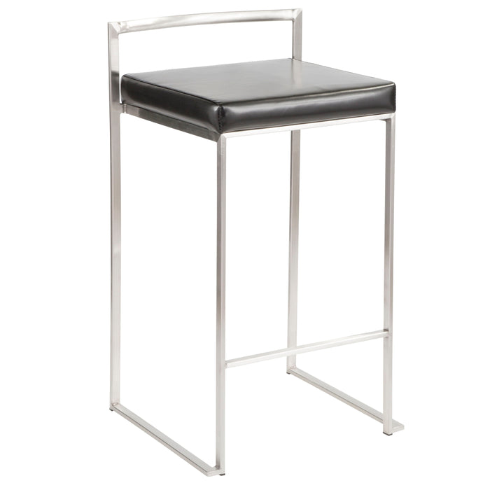 Fuji - Contemporary, Stackable Elegant Counter Stool (Set of 2)