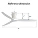 52" Ceiling Fan, No Light Flush Mount Low Profile 3 Blades With Remote Control Daily Nest