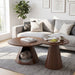 Nesting Coffee Table With Integrated Cat Cave Bed (Set of 2) - Walnut Home Essentials