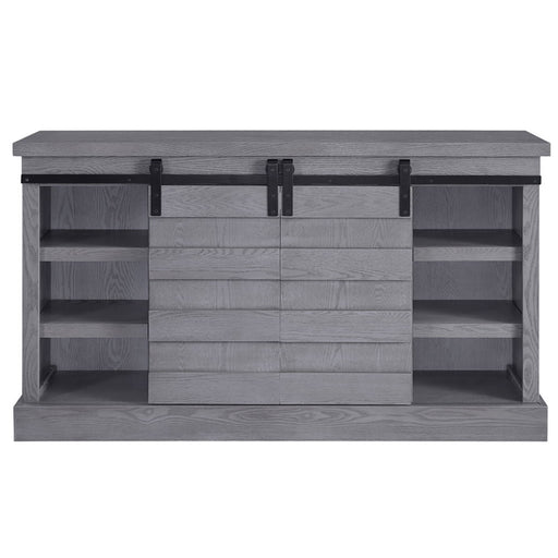Amrita - TV Stand With Fireplace - Gray Oak ACME