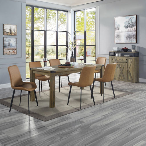 Abiram - Dining Table - Rustic Oak ACME