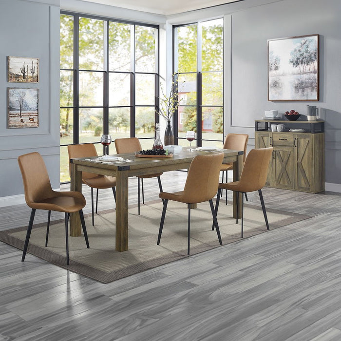 Abiram - Dining Table - Rustic Oak ACME