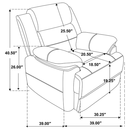 Worthington - Padded Arm Accent Chair - Dark Brown Furniture Max
