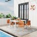 4 Piece Set Of Single Chairs With Long Table Home Essentials