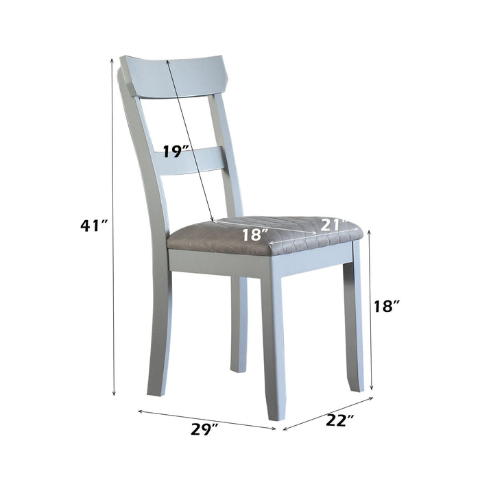 House Marchese - Two Tone Side Chair (Set of 2) - Gray / Pearl Gray Urban Nest