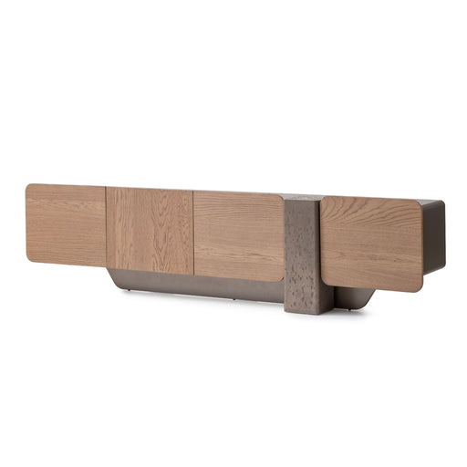 Bristol Point - Media Cabinet - Saddle Brown Michael Amini