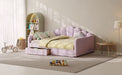 Shell Shaped Upholstered Daybed Frame With Slats Dreamland