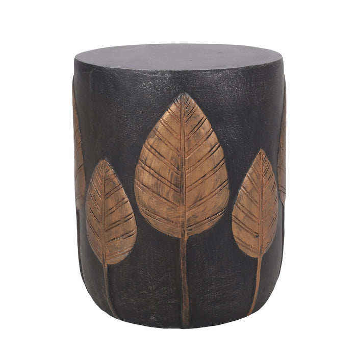 Outdoor Lightweight Concrete Side Table - Copper Noble House