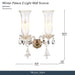 Michael Amini Lighting - Winter Palace 2-Light Traditional Crystal Wall Sconce - Gold / White Michael Amini