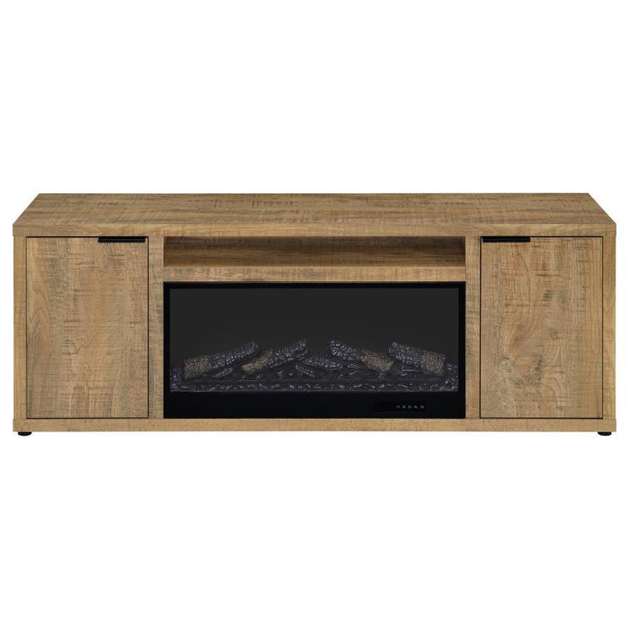 Fuller - 60" 2-Door TV Stand Fireplace Media Console - Mango