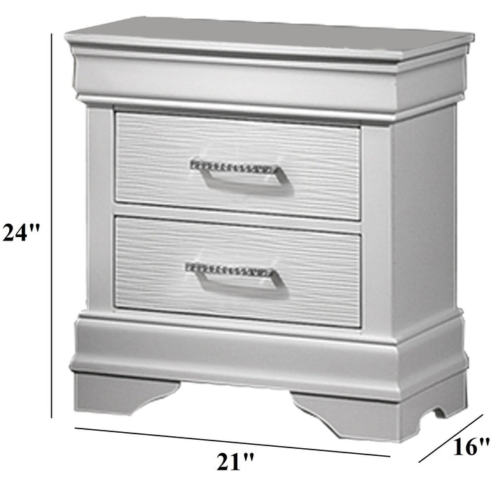 Nightstand With Drawers - White Home Essentials