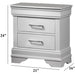 Nightstand With Drawers - White Home Essentials