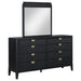 Ennis - 8 Drawer Dresser With Mirror - Black Furniture Max