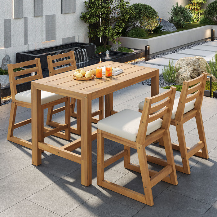 Patio Bar Set With Ergonomic Chairs Hearth and Haven
