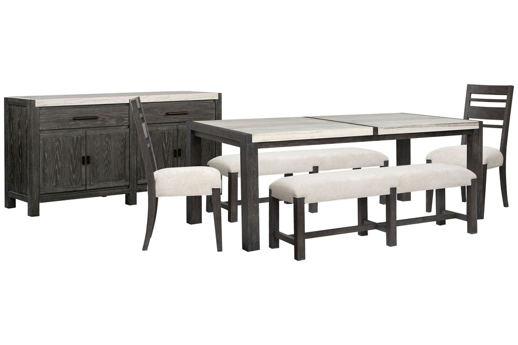 Plum Creek - 6 Piece Rectangular Dining Table Set Magnussen Furniture