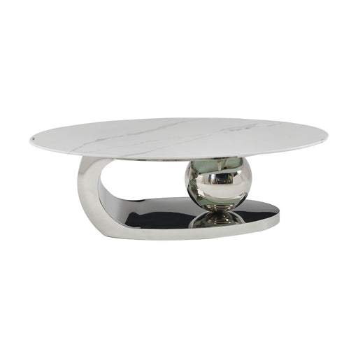 Oval Coffee Table With Geometric Precision Home Essentials
