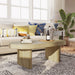 Oval Fluted Coffee Table - Natural Home Essentials