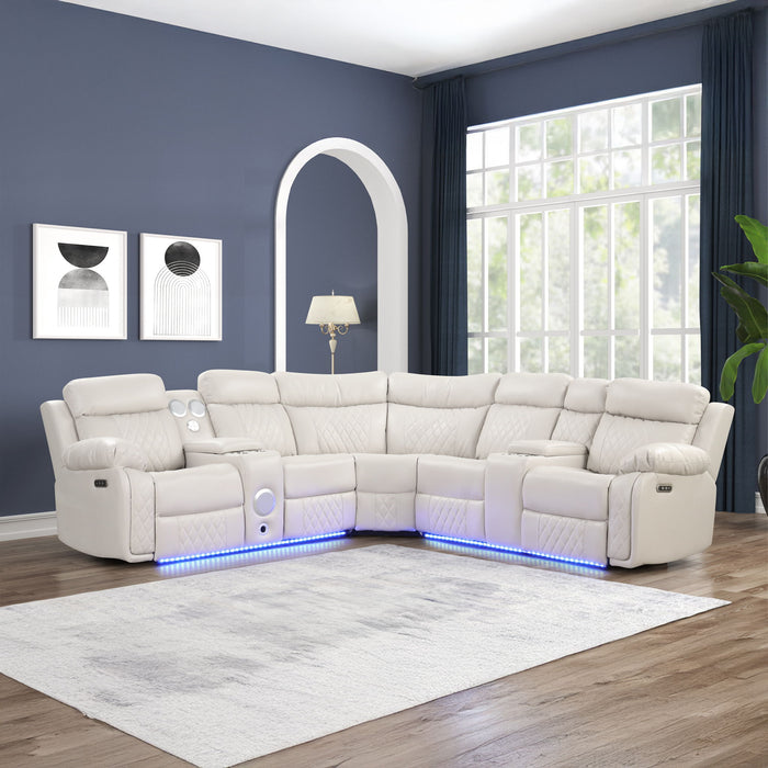 Lacrosse - Power Reclining Sectional Sofa Matrix Furniture Group