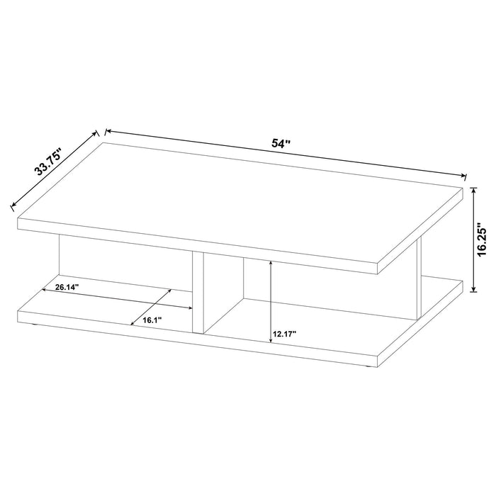 Metron - 2 Piece Coffee Table Set - Mango Color