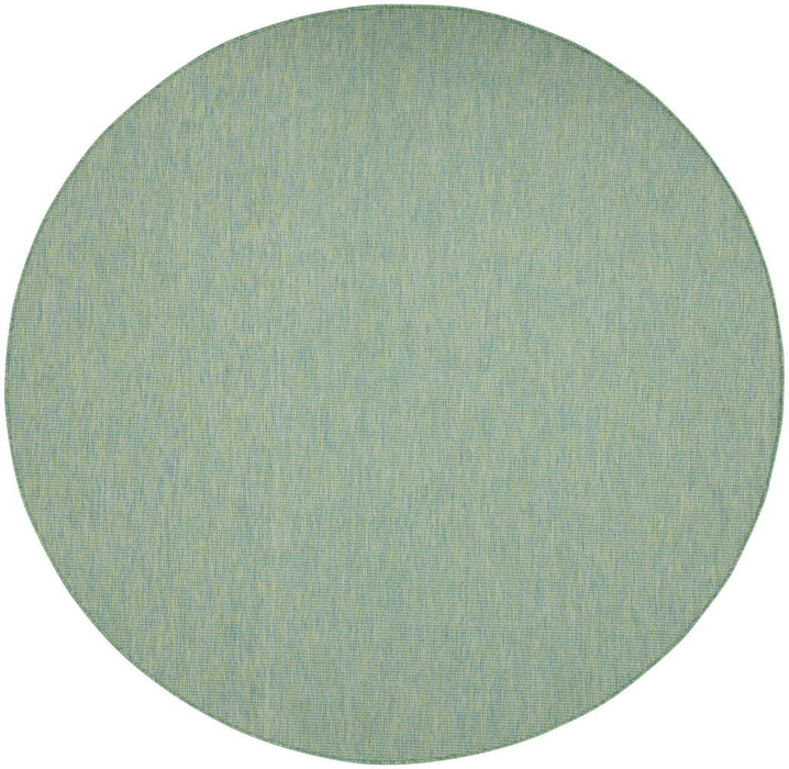 8' Round Power Loom Area Rug - Blue