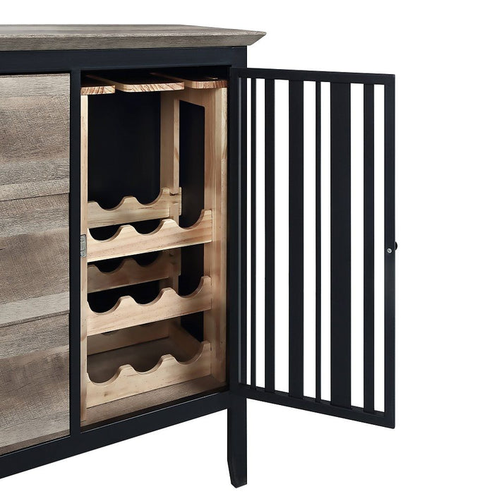 Zudora - Server - Antique Oak & Sandy Black ACME