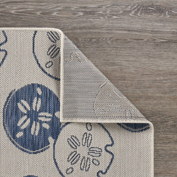 8' X 10' Area Rug Indoor & Outdoor - Gray / Blue