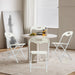 Folding Chairs, Stackable & Waterproof (Set of 4) - White Home Essentials