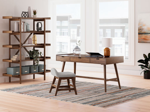 Lyncott - 3 Pc. - Home Office Desk, Chair, Bookcase - Brown Signature Design by Ashley®
