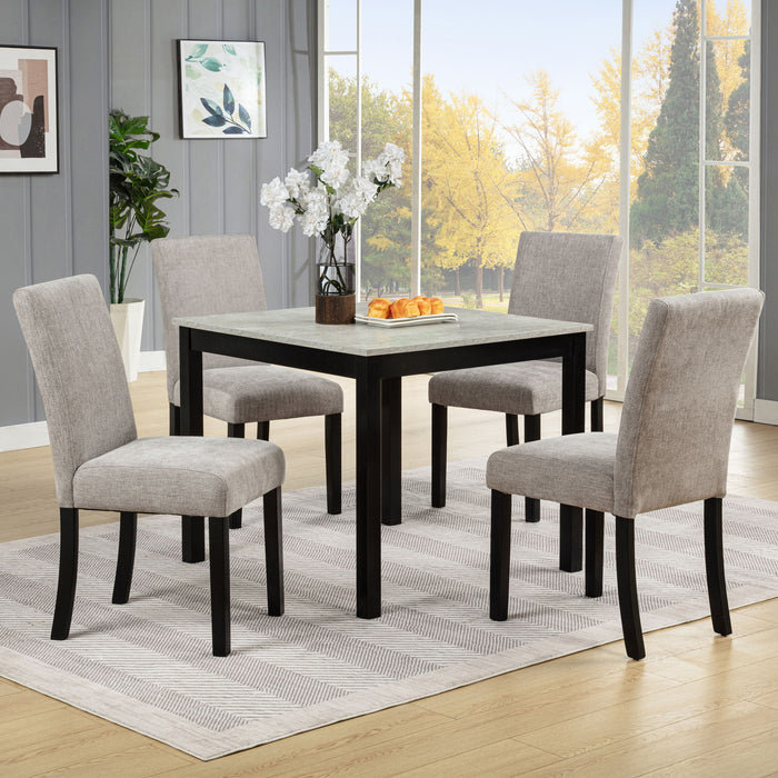 Modern 4 Person Dining Table Set With 4 Chairs Home Essentials