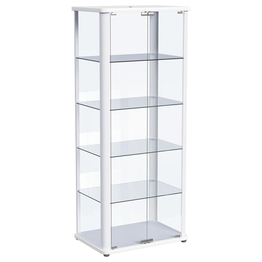Nevra - 4 Shelf Display LED Curio Cabinet Furniture Max