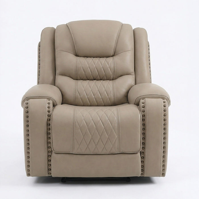 Power Recliner Single Chair With USB Port Living Room Comfort Seating - Toffee Home Essentials