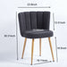 Modern Dining Chair (Set of 2) With Iron Tube Wood Color Legs, Shorthair Cushions And Comfortable Backrest, Suitable For Dining Room, Living Room, Cafe, Simple Structure Home Essentials