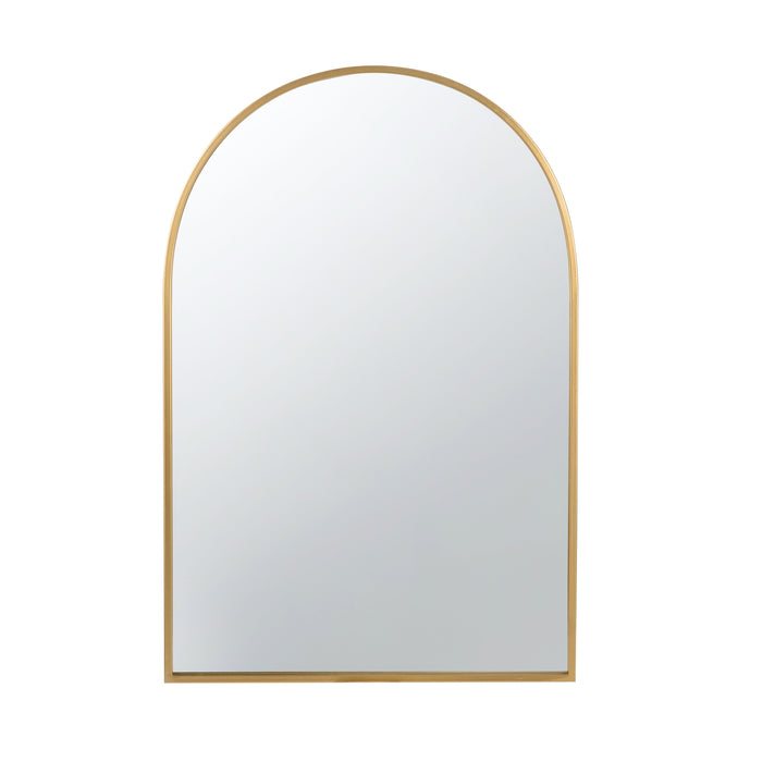 Arched Accent Mirror With Metal Frame For Bathroom, Bedroom, Entryway Wall