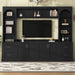 Arched Entertainment Center Wall Unit With Drawers, TV Stand Hearth and Haven