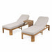 Outdoor Chaise Lounge Set With Side Table, 5 Position Adjustable Patio Recliner Noble House