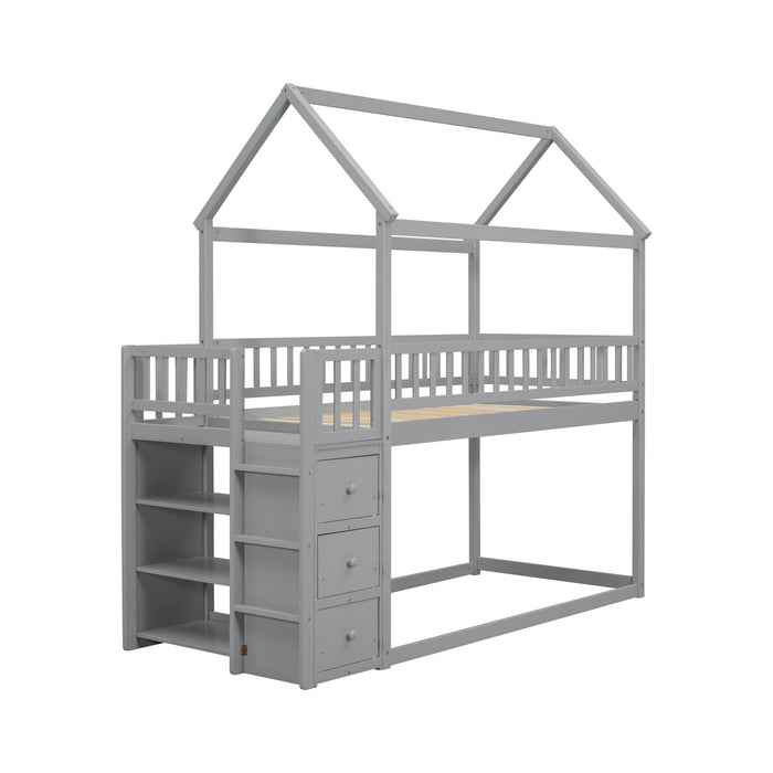 Bunk Bed With Shelves And Drawers, Storage Focused Design Home Essentials