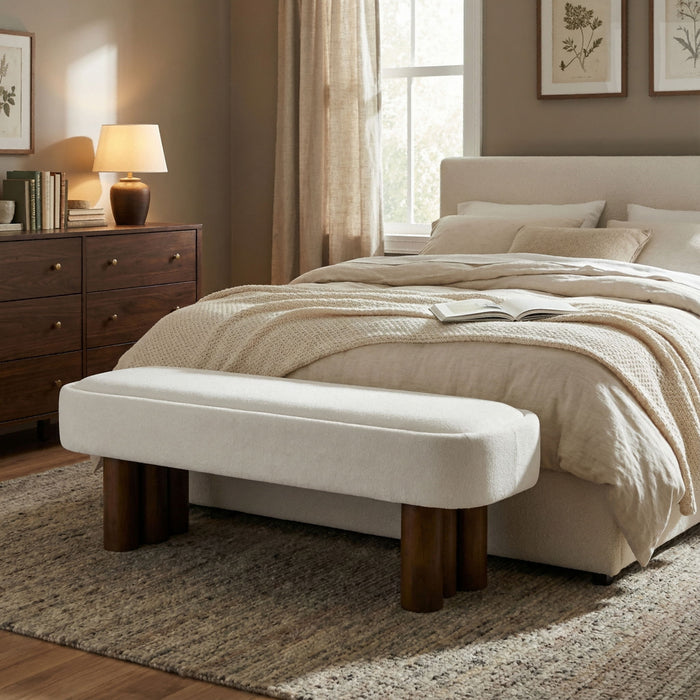 Indoor Upholstered Dining Bench Noble House
