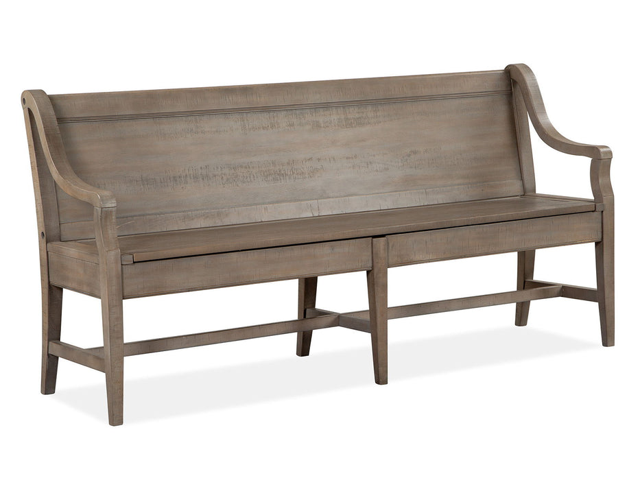 Paxton Place - Bench With Back - Dovetail Gray Magnussen Furniture