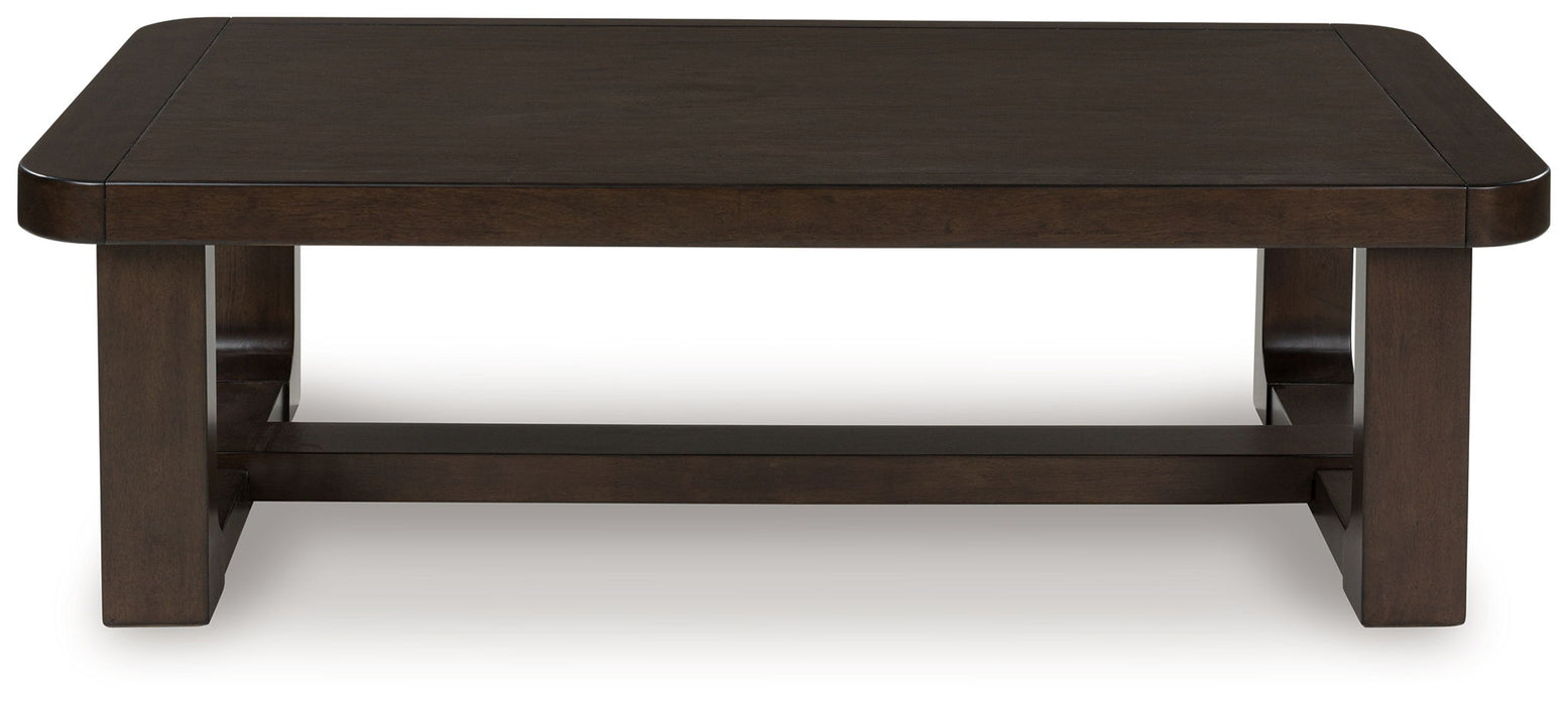 Breckington - Rectangular Cocktail Table - Dark Brown Signature Design by Ashley®