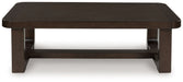 Breckington - Rectangular Cocktail Table - Dark Brown Signature Design by Ashley®