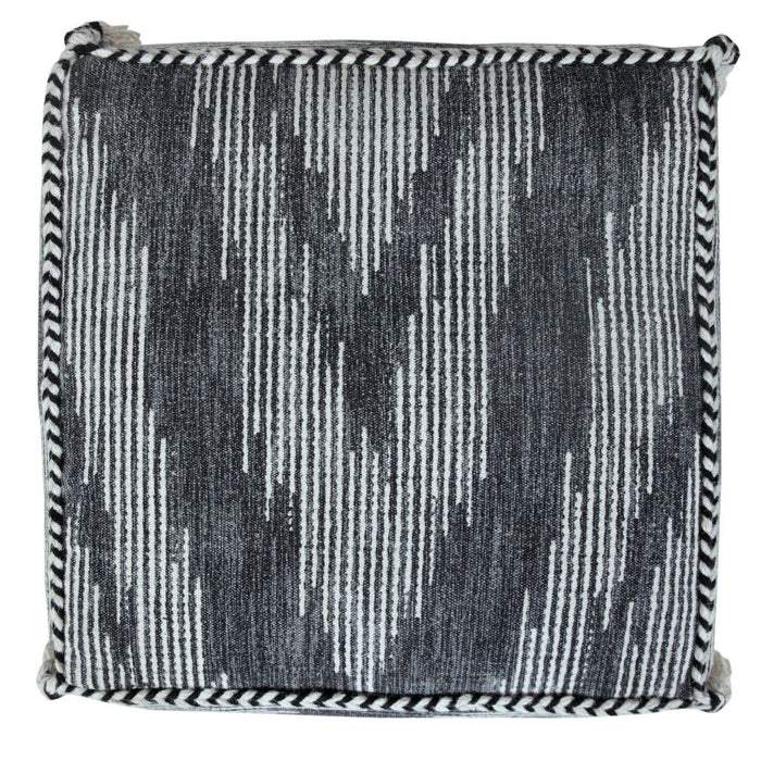 Cotton Ottoman Square - Gray