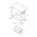 Accent End Table, 2 Tier, Narrow, Storage Drawer, Transitional - Walnut 8th Street