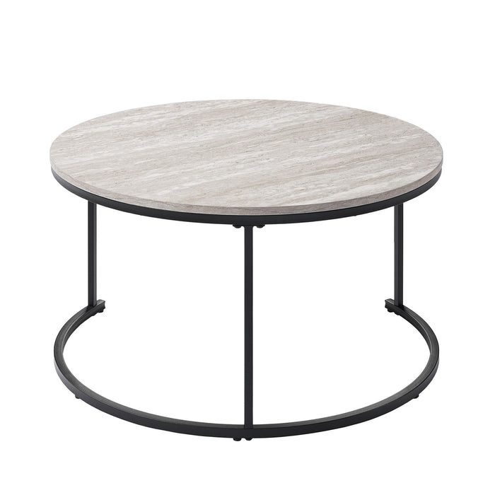 Forma - 4 Piece Occasional Set (1 Coffee, 1 Large End Table & 1 Stool, 1 Small End Table) - Black / White / Gray New Classic