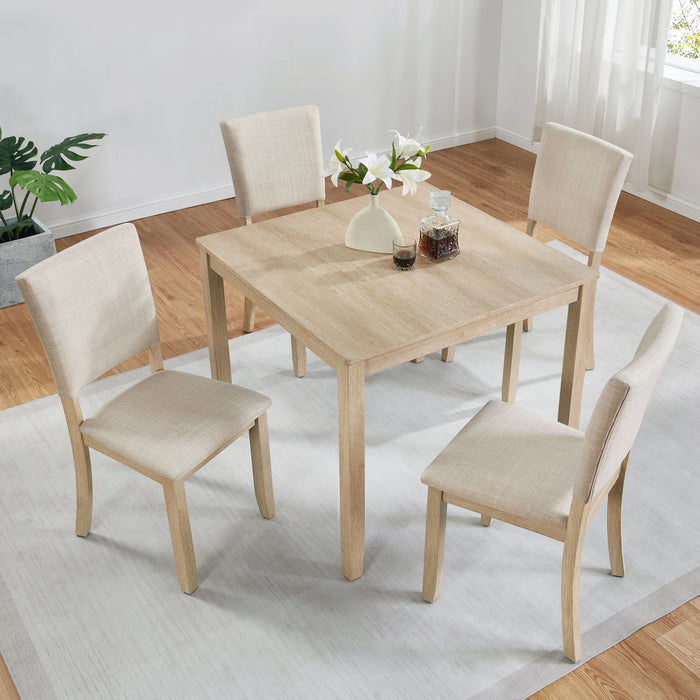 Modern 4 Person Dining Table Set With 4 Chairs Home Essentials